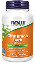 Canela em cápsulas (Cinnamon Bark) 600 mg NOW Foods – 120 cápsulas vegetais