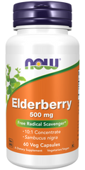 Sabugueiro Elderberry 500 mg NOW Foods – 60 cápsulas vegetais