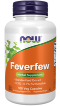 Feverfew tanaceto NOW Foods – 100 cápsulas vegetais