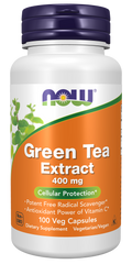Extrato de chá verde 400 mg NOW Foods – 100 cápsulas vegetais