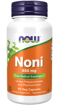 Noni 450 mg Morinda citrifolia NOW Foods – 90 cápsulas vegetais