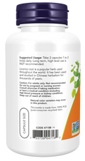 Raiz de alcaçuz 450 mg NOW Foods – 100 cápsulas vegetais – imagem 3