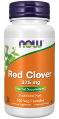 Trevo Vermelho Red Clover 375 mg NOW Foods – 100 cápsulas vegetais