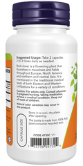 Trevo Vermelho Red Clover 375 mg NOW Foods – 100 cápsulas vegetais – imagem 3