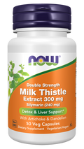 Cardo mariano Double Strength 300 mg NOW Foods – 50 cápsulas vegetais