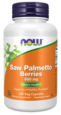 Saw Palmetto Berries 550 mg NOW Foods – 100 cápsulas vegetais