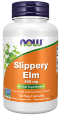 Ulmeiro Vermelho Slippery Elm 400 mg NOW Foods – 100 cápsulas vegetais