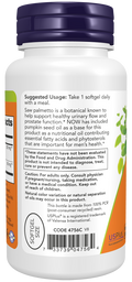 Saw Palmetto Extract 320 mg NOW Foods – 90 cápsulas moles vegetais – imagem 3