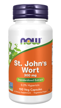 Erva de São João 300 mg NOW Foods – 100 cápsulas vegetais