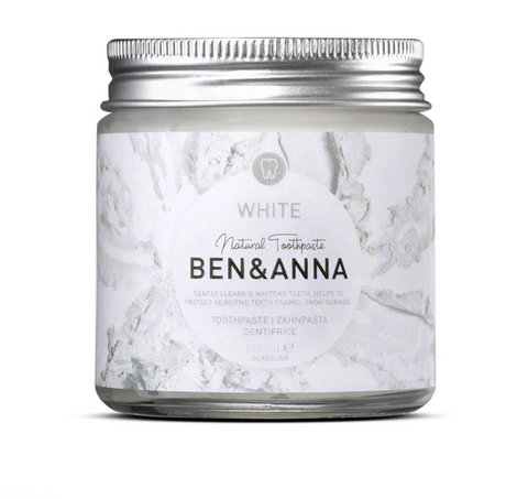 Dentífrico Natural White - Frasco de vidro 100 ml Ben&Anna