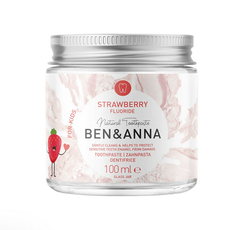 Dentífrico Natural Criança (sabor a morango) - Com flúor 100ml Ben&Anna