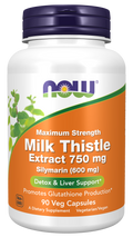Cardo mariano 750 mg Maximum Strength NOW Foods – 90 cápsulas vegetais