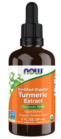 Curcuma líquida biológica Turmeric Liquid Extract NOW Foods – frasco conta-gotas