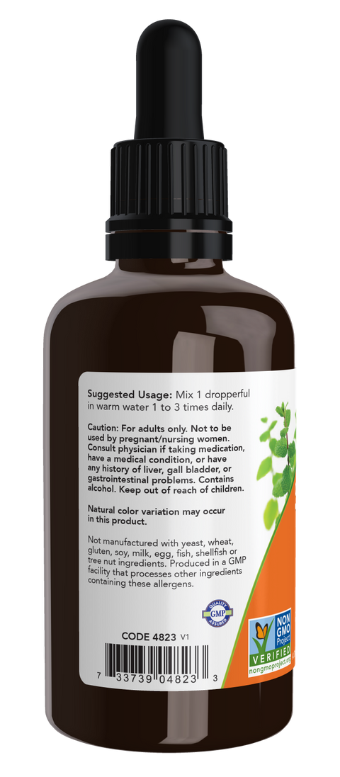 Curcuma líquida biológica Turmeric Liquid Extract NOW Foods – frasco conta-gotas – imagem 3