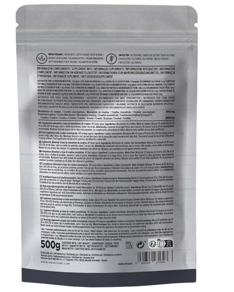 Creatina HSN 100% Creapure 500 gr Sem Sabor HSN