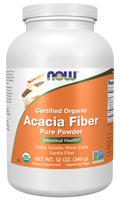 Fibra de acácia biológica em pó NOW Foods – 340 g