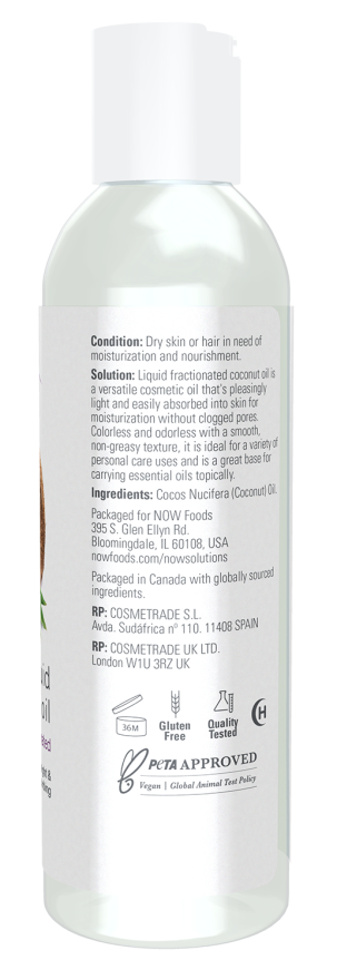Óleo de coco fracionado líquido NOW Solutions – 118 ml – imagem 2