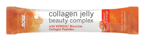 Colagénio hidrolisado em jelly NOW Foods sabor laranja – 10 sticks – imagem 2