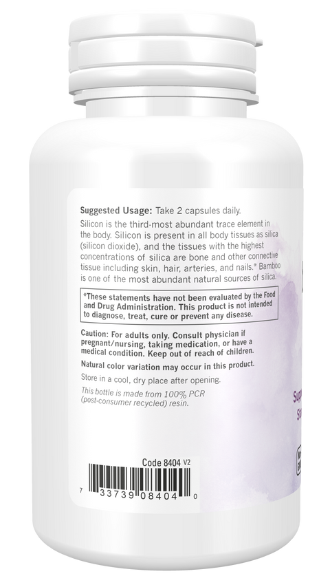 Sílica de bambu Bamboo Silica Beauty NOW Foods – 90 cápsulas vegetais – imagem 3