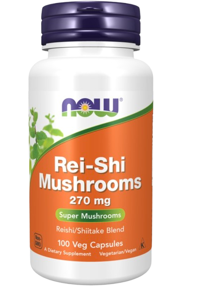 Reishi & Shitake Mushrooms 270mg 100caps Now