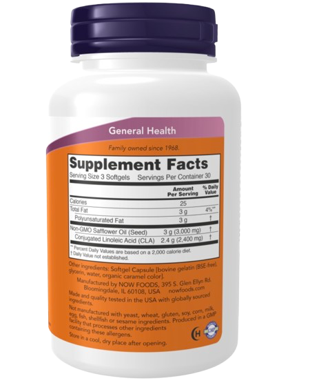 CLA 800 mg 90 cápsulas Now