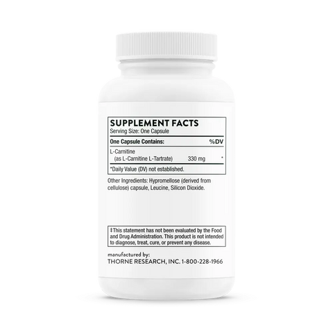 Acetyl-L-Carnitine 60 Caps Thorne Research - Viva Saudável