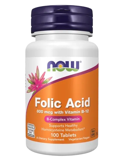 Acido Folico 800mcg 250comp.Now - Viva Saudável