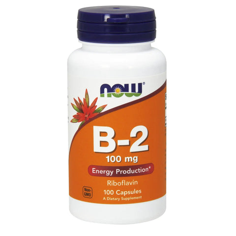 B-2 Riboflavina 100mg 100cápsulas Now Foods - Viva Saudável