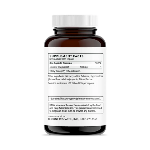 Bacillus Coagullans 60 Cap Thorne - Viva Saudável