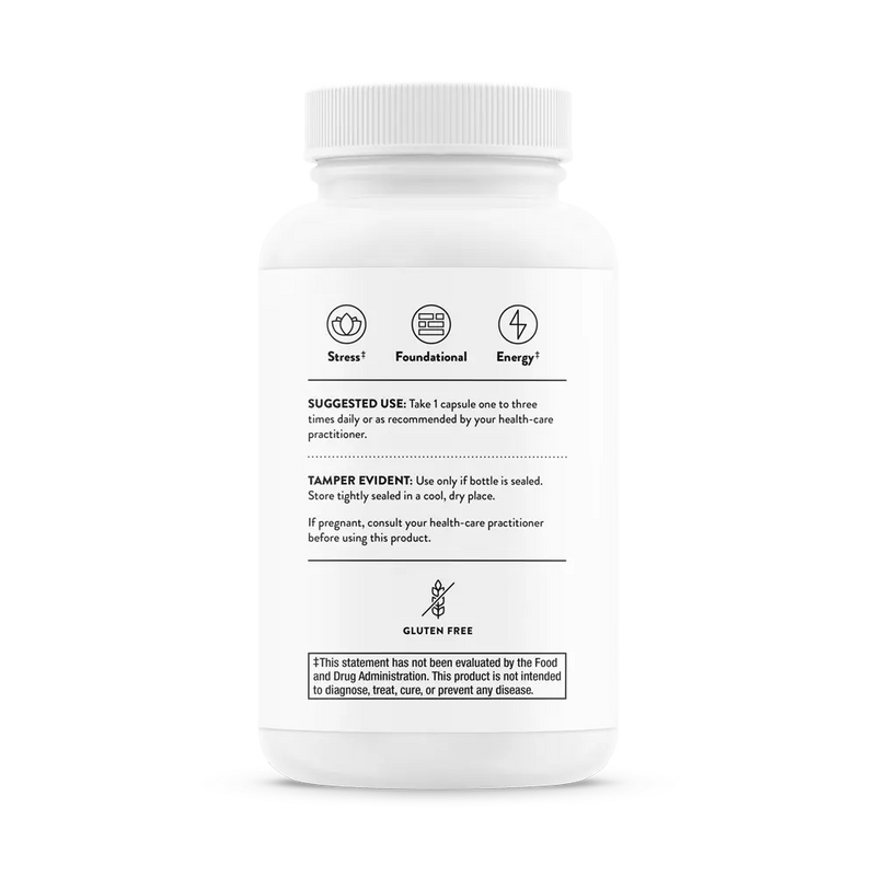 Thorne Research Basic B Complex 60 cápsulas - complexo de vitaminas B essenciais para produção de energia, saúde do sistema nervoso e redução do cansaço diário