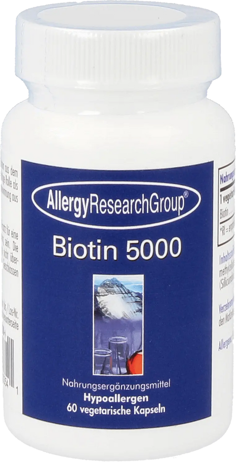 Biotin 5000 60 Caps Allergy Research Group - Viva Saudável