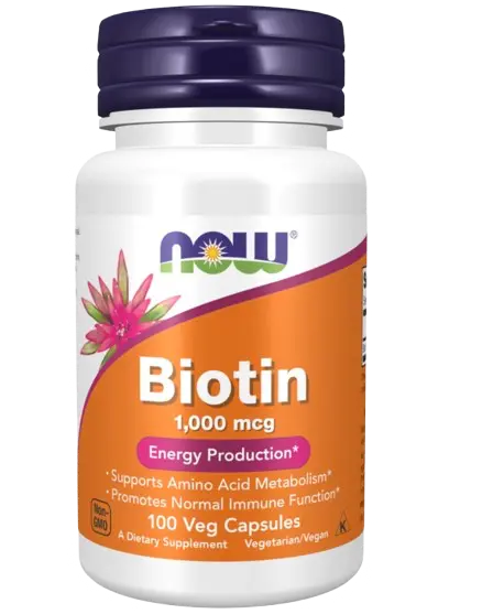 Biotina 1000 mcg 100 Cápsulas Now Foods - Viva Saudável