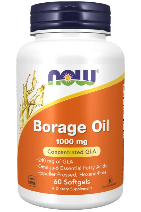 Borage Oil 1000 mg 60 Softgel NOW