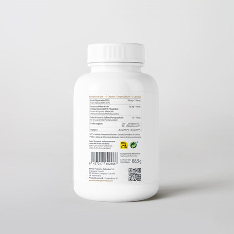 Fos-Caps 100 Caps Bétula — verso com tabela nutricional e ingredientes