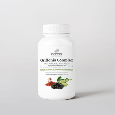 Griffonia Complex Bétula, 5-HTP de griffonia com açafrão e vitaminas B, frasco de 90 cápsulas