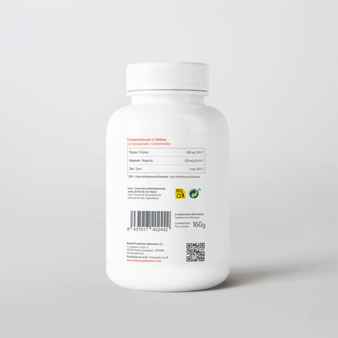 Kalmazinc 100 Comp Bétula — verso com tabela nutricional e ingredientes