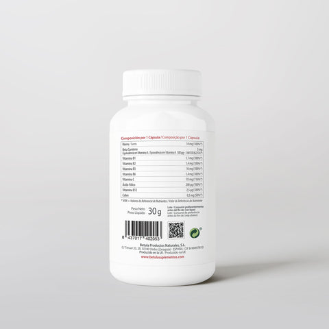 Optiferrum 60 Caps Bétula — verso com tabela nutricional e ingredientes