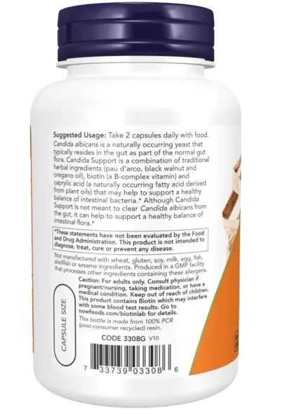Candida Support 90caps  Now - Viva Saudável