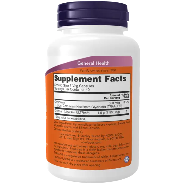 Chitosan Plus 500 mg 120 Caps Now - Viva Saudável