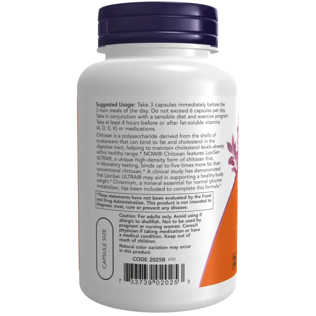 Chitosan Plus 500 mg 120 Caps Now - Viva Saudável