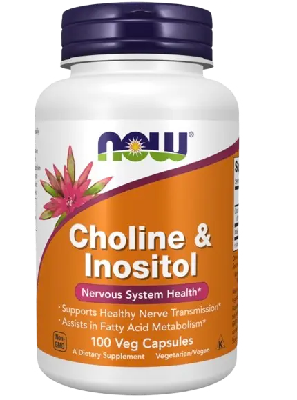 Choline & Inositol 100caps  Now - Viva Saudável