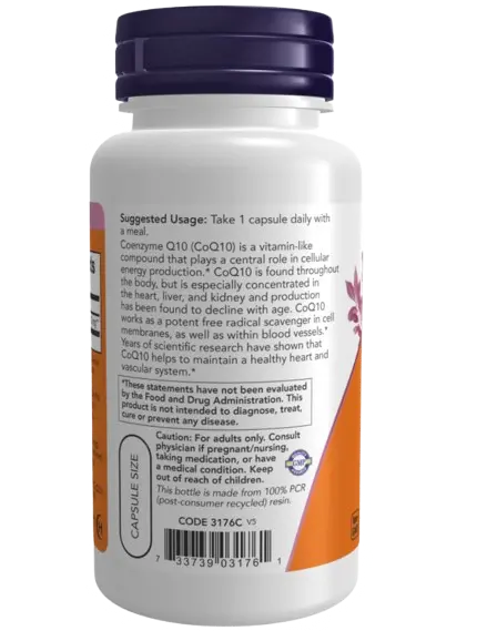 CoQ10 200 mg 60 Caps Now Foods NOW