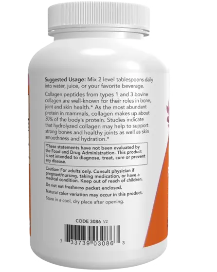 Collagen  Peptides  pó 227gr Now NOW