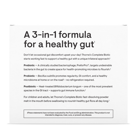 Complete Biotic 3em 1 30 Saquetas Thorne Thorne Research