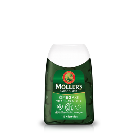 Möller's Ómega-3 Uso Diário 112 cápsulas com vitaminas D, A e E