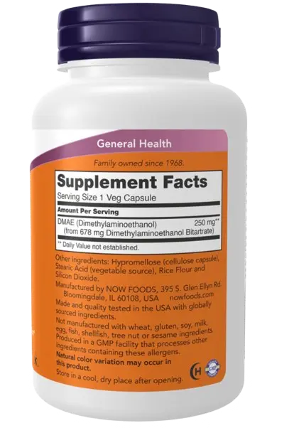 Dmae 250mg  100caps Now NOW