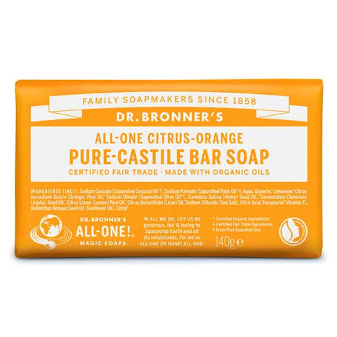 Dr Bronner's Sabonete Sólido Biológico Citrinos 140g - Viva Saudável