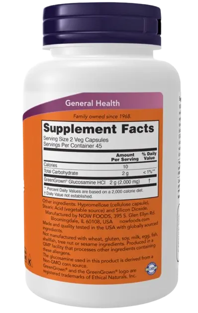Glucosamina Vegetal 1000mg 90cápsulas Now Foods NOW