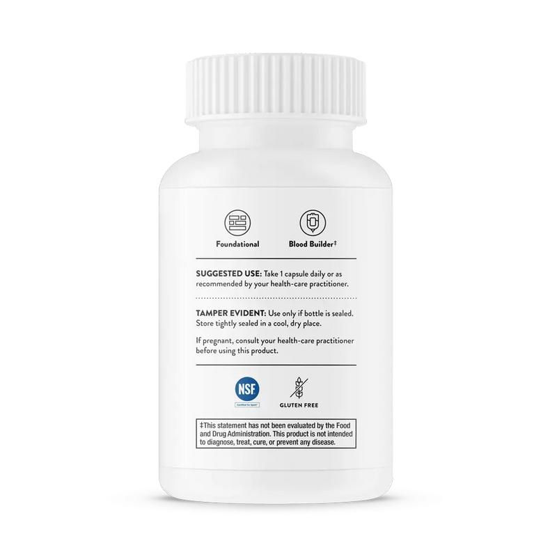Iron Bisglycinate 60 Caps Thorne Research - Viva Saudável