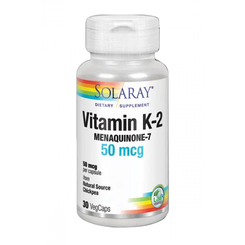 K2 (Menaquinane7) -  30 Caps Veg Solaray Solaray